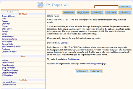 TV Tropes website in 2005