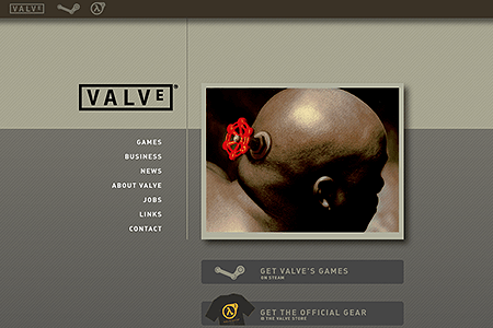 Valve Software website in 2005
