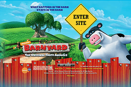 Barnyard flash website in 2006