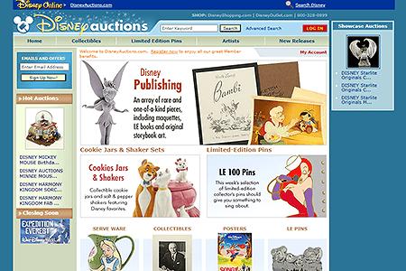 DisneyAuctions.com website in 2006