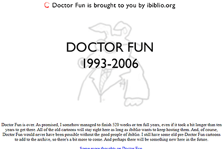 Doctor Fun website in 2006