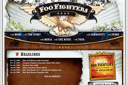 Foo Fighters website in 2006