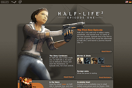 Half-Life 2: Episode One website in 2006