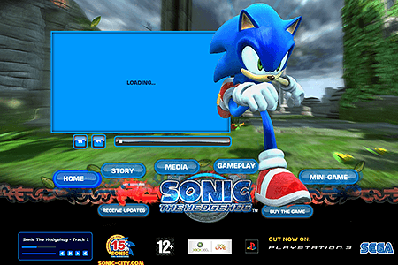 Sonic the Hedgehog flash website in 2006