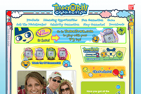 Tamagotchi Connections website in 2006
