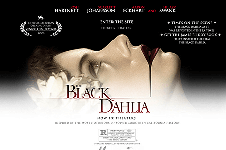 The Black Dahlia flash website in 2006