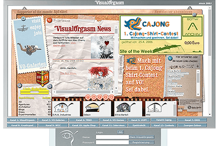 visualOrgasm website in 2006