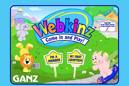 Webkinz flash website in 2006