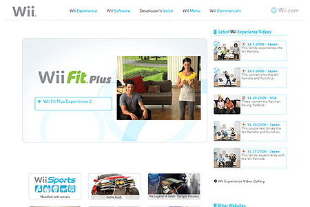 Wii website in 2006