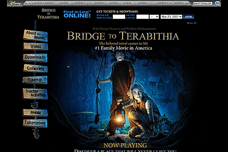 Bridge to Terabithia flash website in 2007