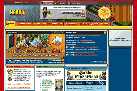 Habbo website in 2007