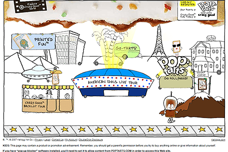 Pop-Tarts flash website in 2007