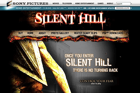 Silent Hill flash website in 2007