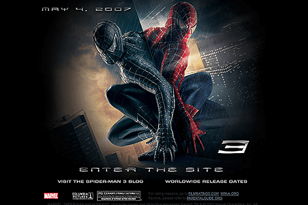 Spider-Man 3 flash website in 2007