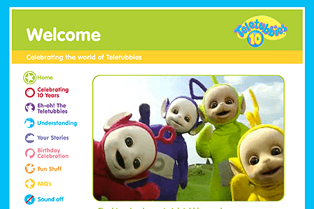 Teletubbies website in 2007