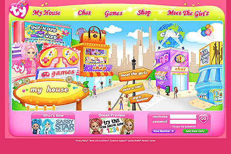 Ty Girlz flash website in 2007