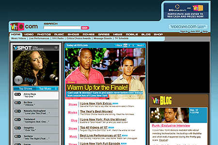 VH1 website in 2007