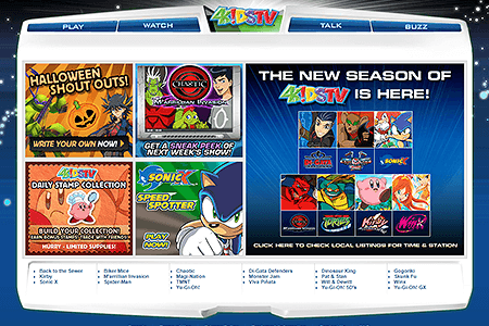 4Kids TV website in 2008