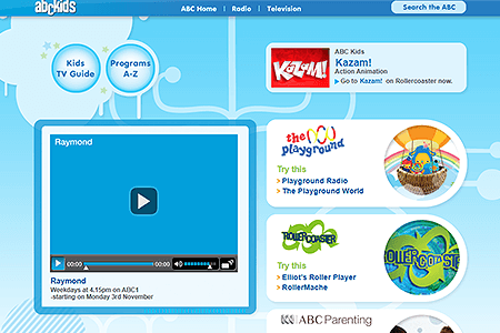 ABC Kids website in 2008