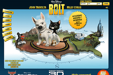 Bolt flash website in 2008