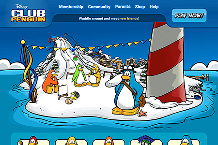 Club Penguin flash website 2008