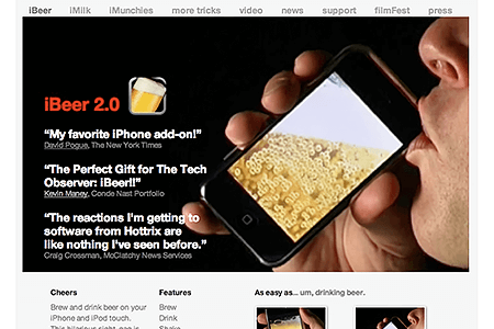 Hottrix website in 2008