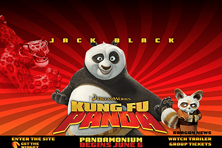 Kung Fu Panda flash website in 2008