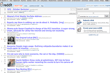 Reddit website in 2008