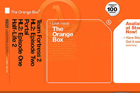 The Orange Box website in 2008
