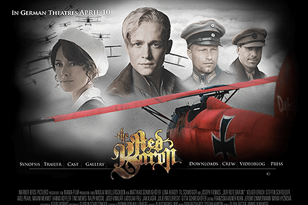 The Red Baron flash website in 2008