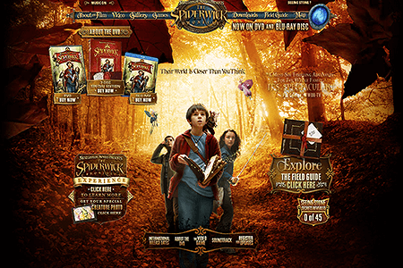 The Spiderwick Chronicles flash website in 2008