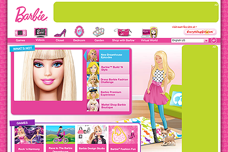 Barbie flash website in 2009