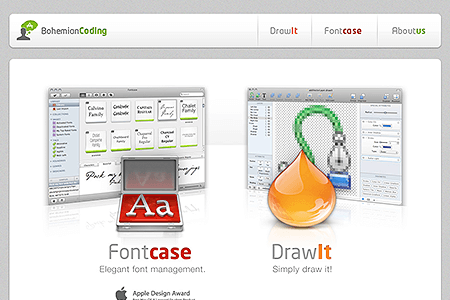 Bohemian Coding website in 2009
