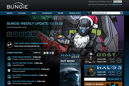 Bungie.net website in 2009