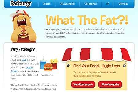 Fatburgr website in 2009