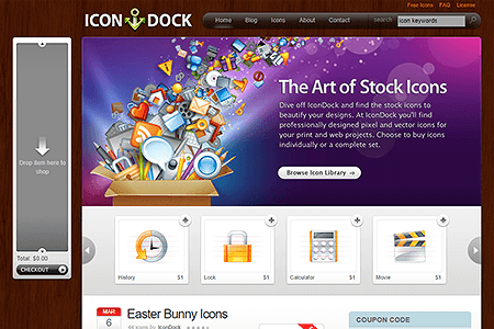 IconDock website in 2009