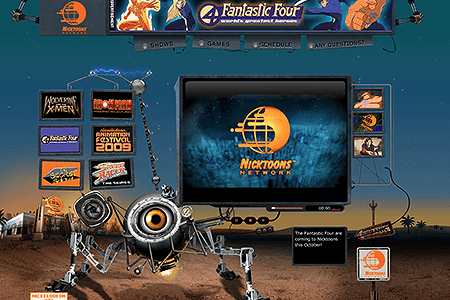 Nicktoons Network flash website in 2009