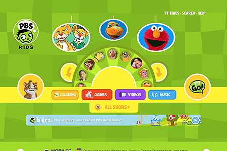 PBS Kids website in 2009