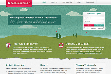 RedBrick Health website in 2009