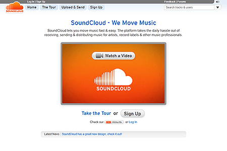 SoundCloud website in 2009