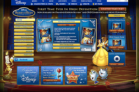 Beauty and the Beast: Diamond Edition website in 2010