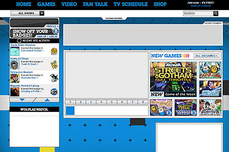 Cartoon Network website in 2010