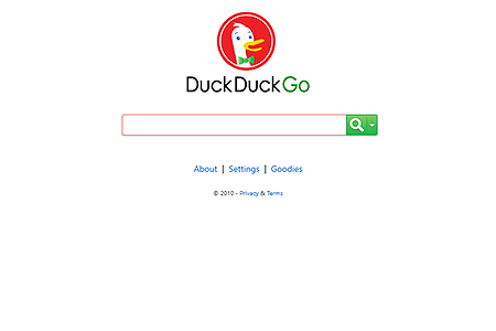 DuckDuckGo website in 2010