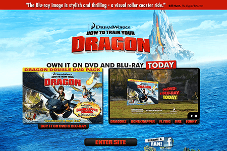 How to Train Your Dragon flash website in 2010