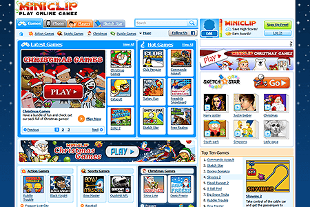 MiniClip website in 2010