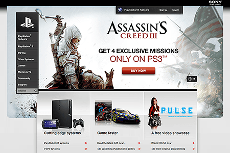 PlayStation website in 2010