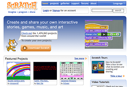 Scratch website in 2010