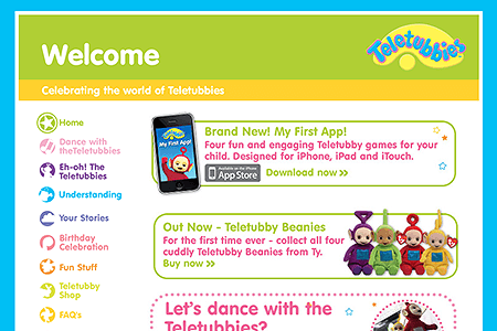 Teletubbies website in 2010