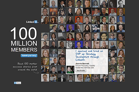 100 Million Members on LinkedIn website in 2011