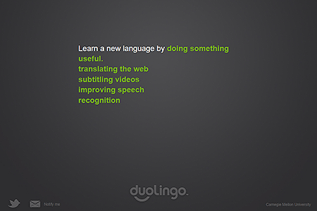 Duolingo website in 2011